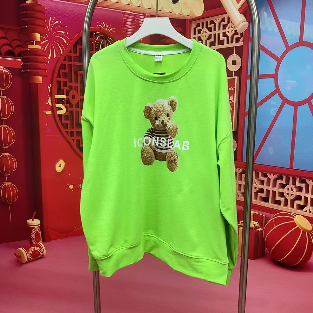 宽松圆领卫衣女多巴胺秋季美式复古潮牌小众慵懒风外套  057