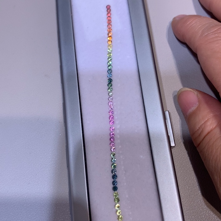 彩色蓝宝石裸石未镶嵌一**果4.25克拉