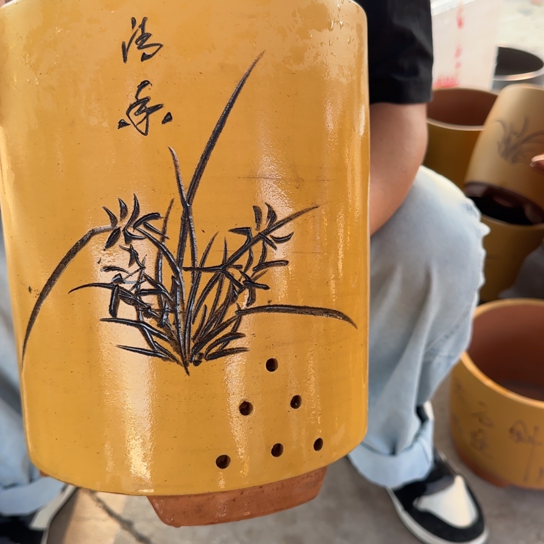 紫砂花盆口径17.22口径