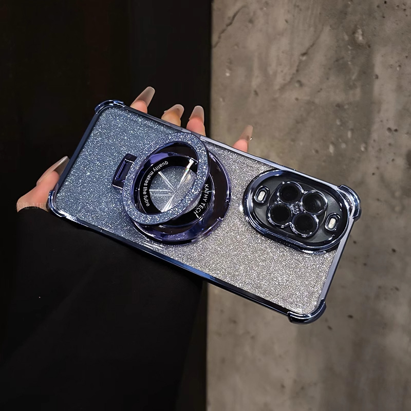 磁吸支架气囊闪粉适用华为nova14pro手机壳nova14透明简约防摔