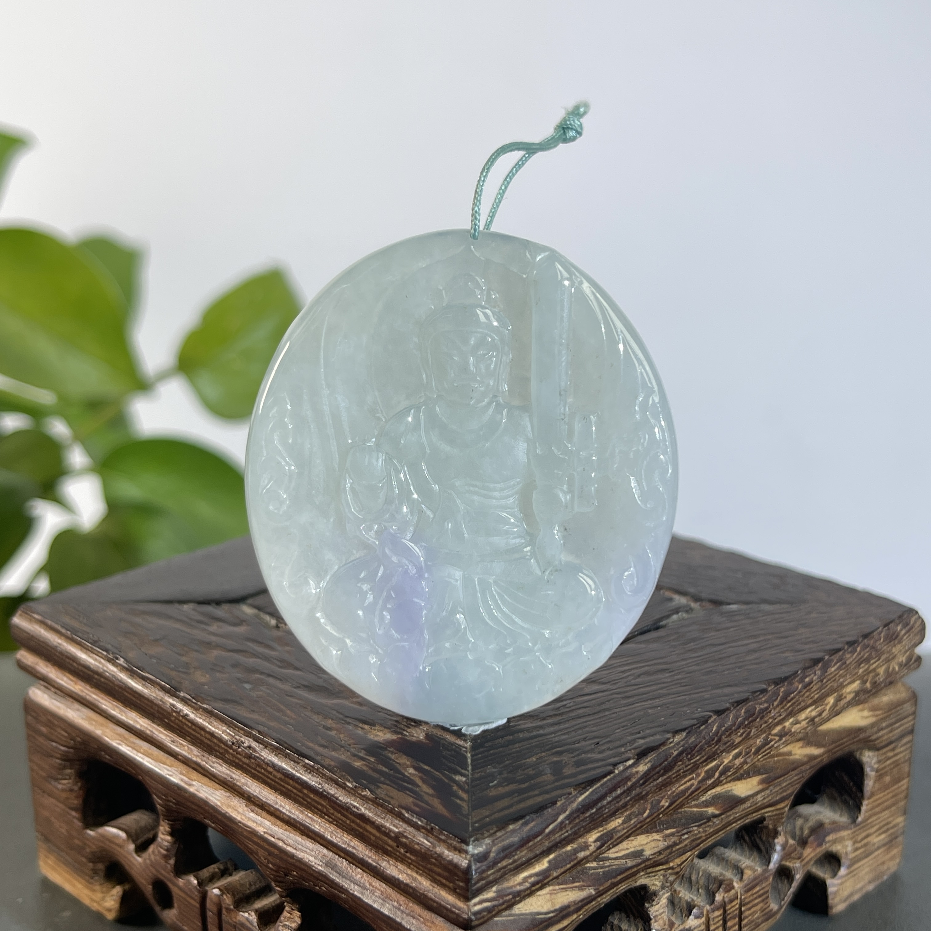 JXB24-182  天然缅甸A货翡翠  不动明王