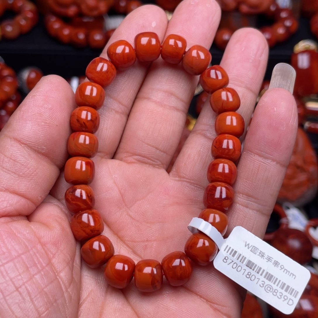 南红玛瑙珠宝奇石未镶嵌单圈9