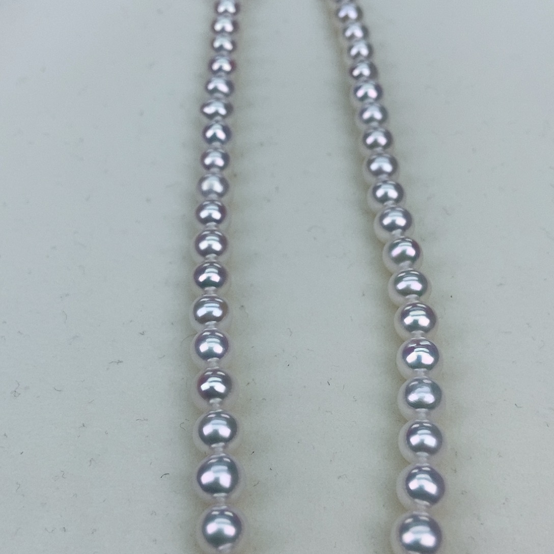 淡水珍珠6-6.5极光青粉白炫彩小灯泡银S925镶嵌