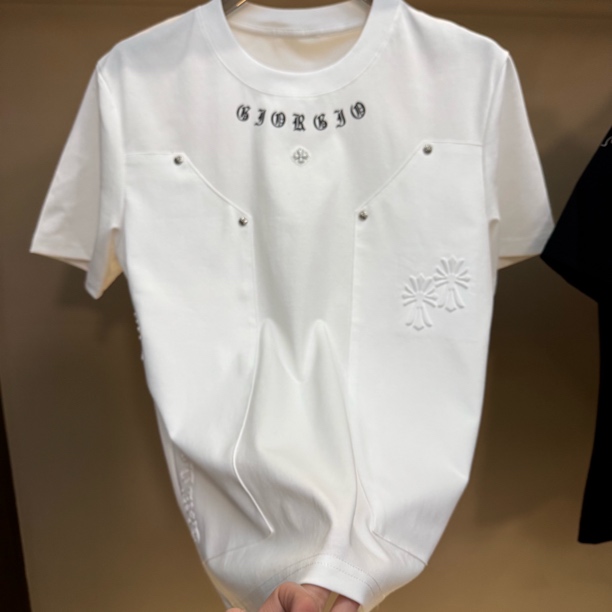 【JU1】原创设计师款   外贸原单高品质重工男士t恤亲肤透气