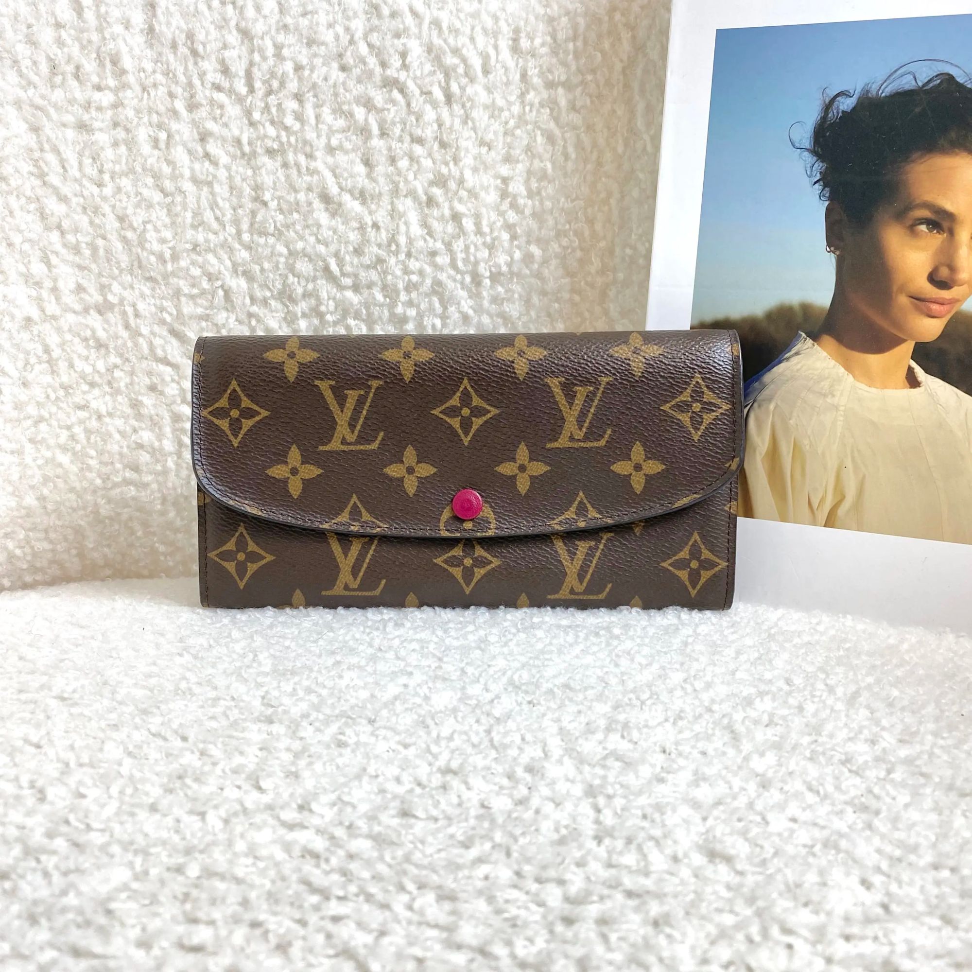 99新 LouisVuitton/路易威登 玫红钱包/79194099/12期/代卖服务