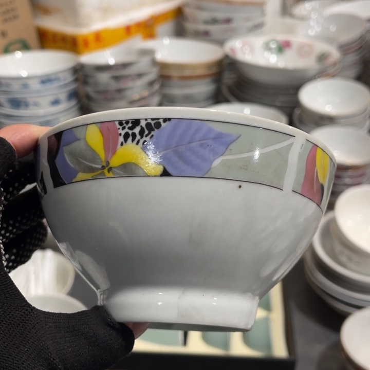 陶瓷醴陵高温老厂瓷5寸饭碗微瑕