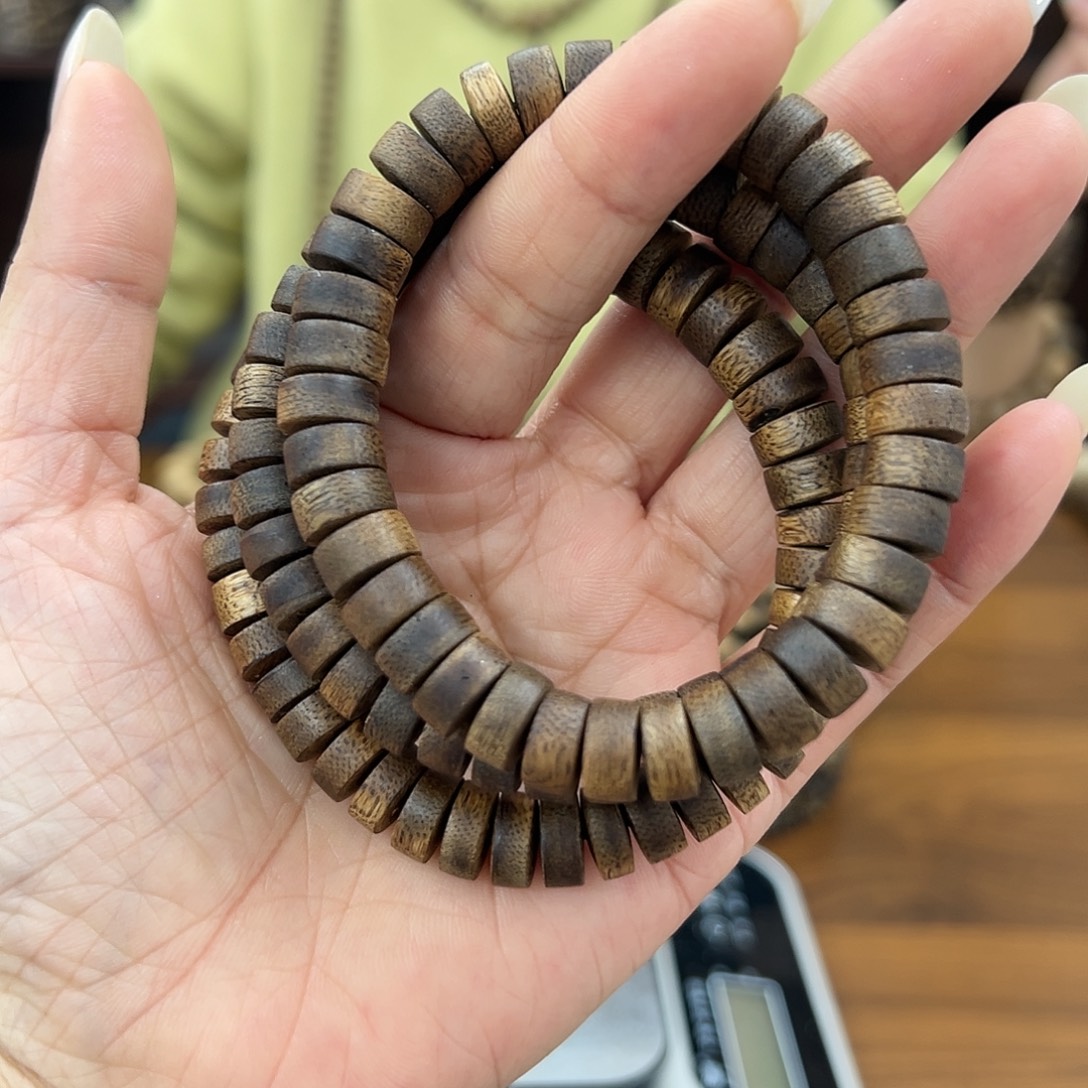 沉香沉香香囊沉香海南黄棋1.0厚片珠单圈多样性发