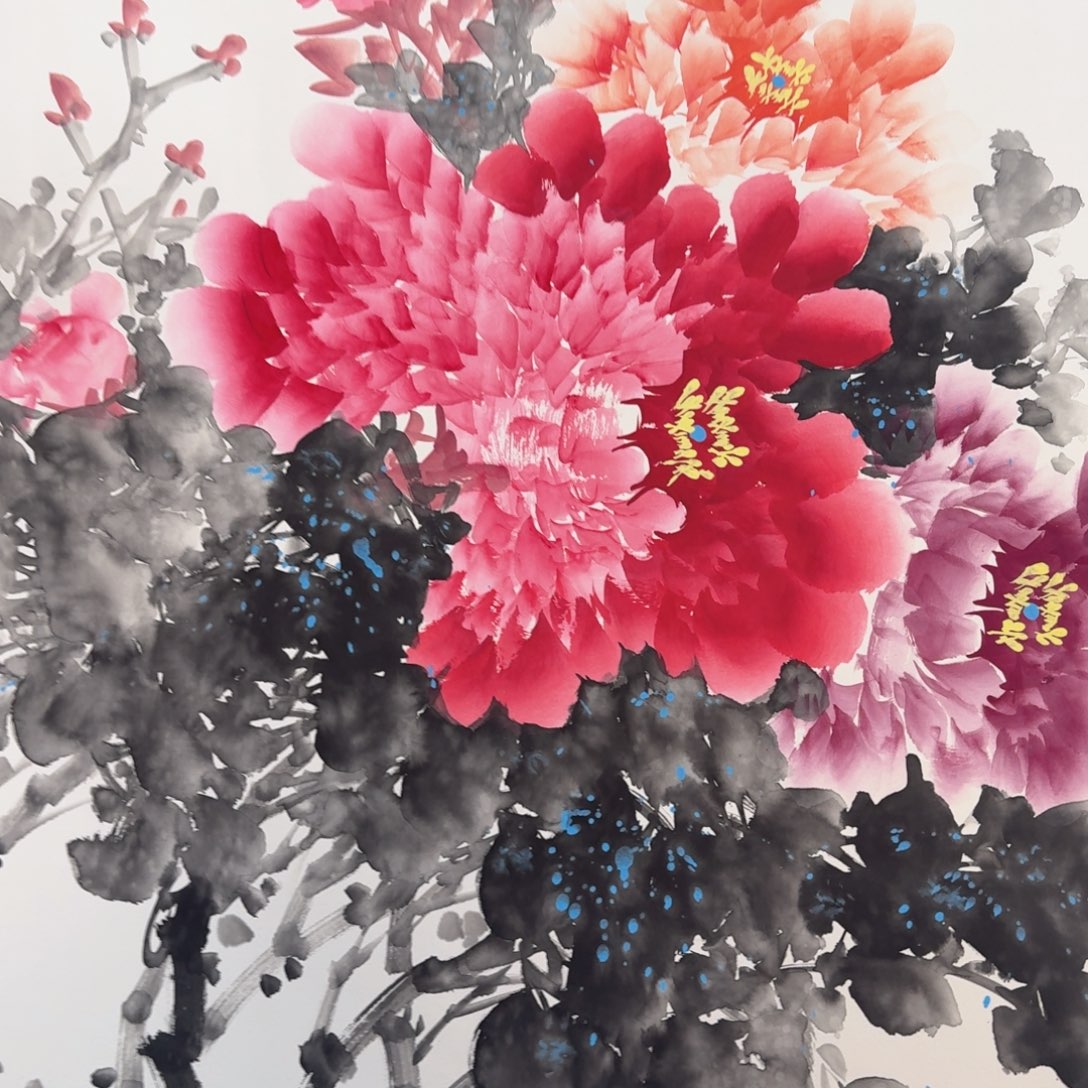 国画国画作品山水花鸟纯手绘