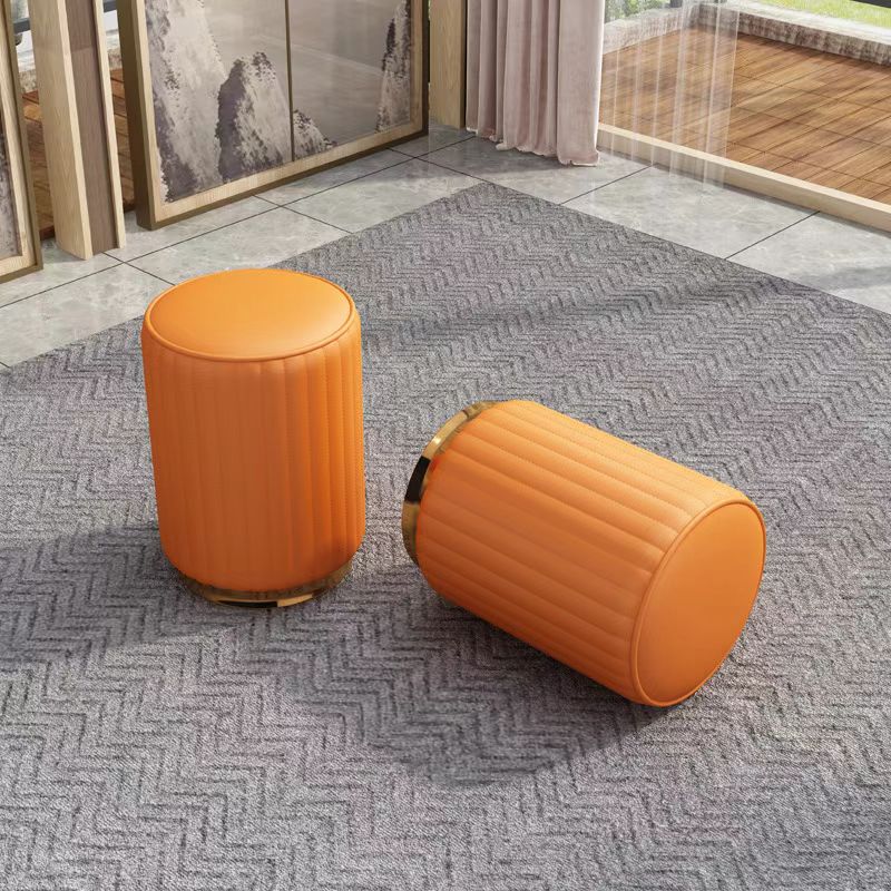 轻奢大圆凳茶台圆凳梳妆凳卧室化妆凳皮圆凳子