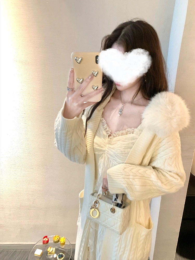 雪梨糖霜 加绒法式优雅荷叶边连衣裙（有腰带）