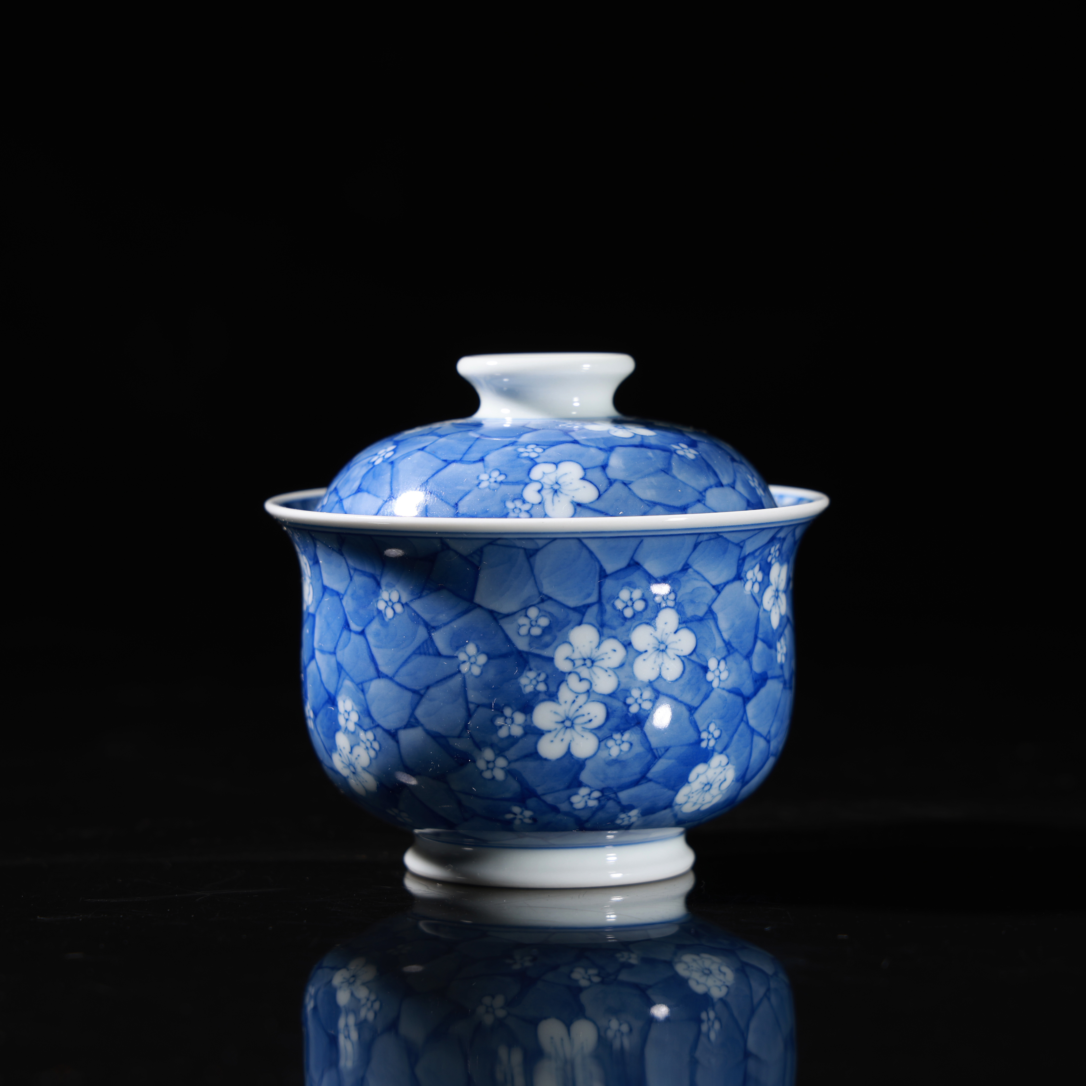 【璇子聊瓷专属款】七星系列之天枢底款——冰梅二才盖碗