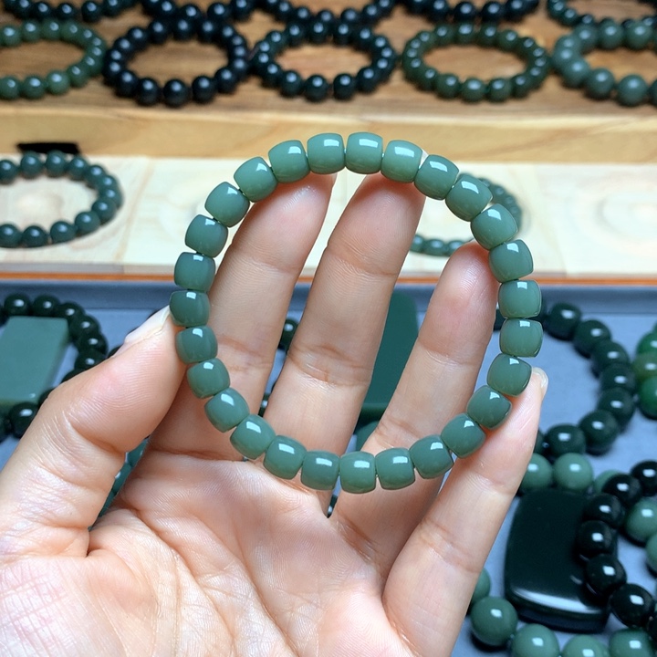 手链未镶嵌和田玉（青玉）三*