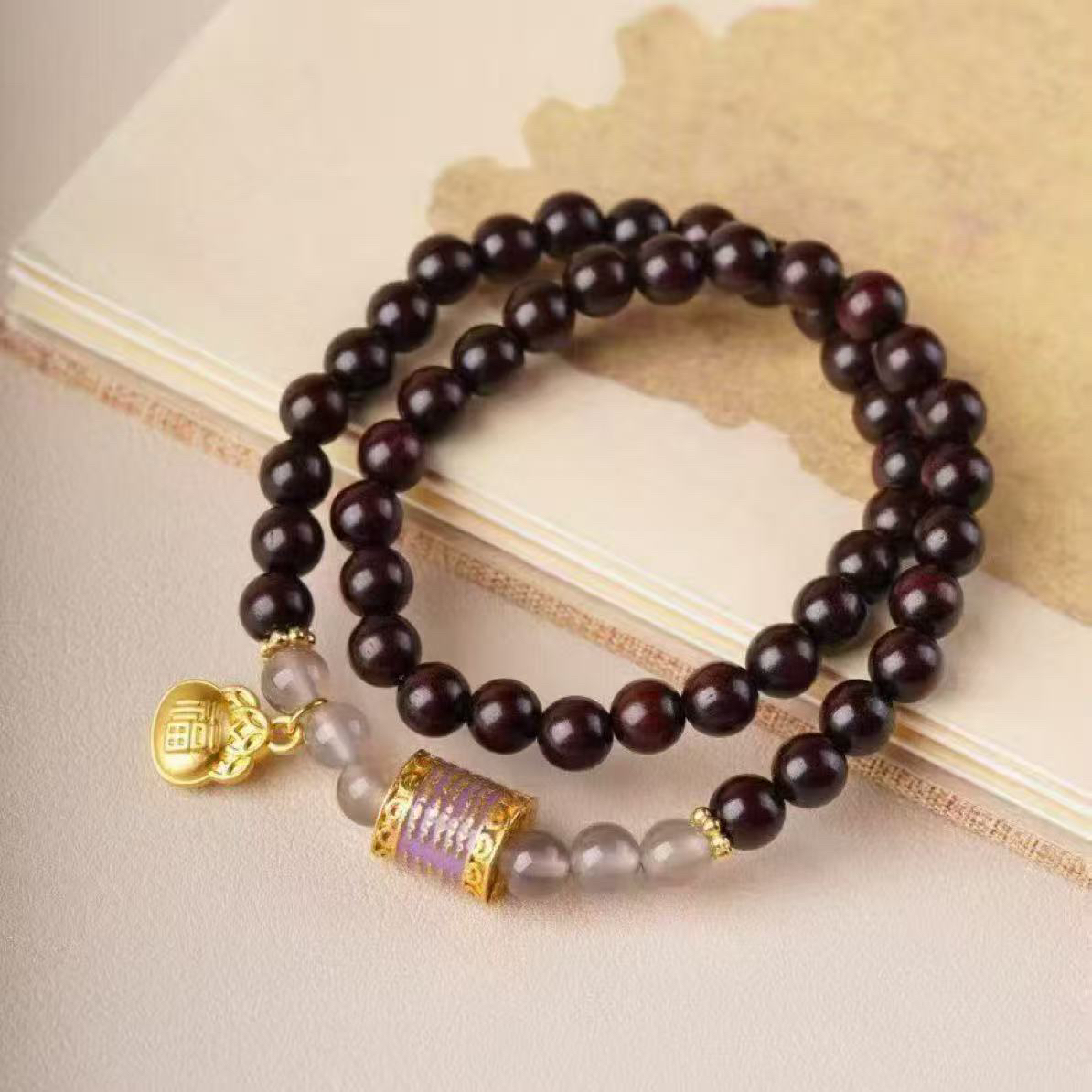 S-101 小叶紫檀精品双圈手串（无礼盒）-2