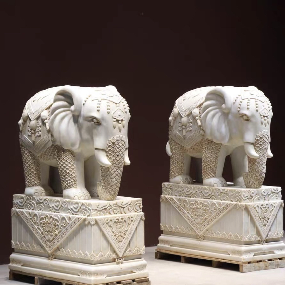 石雕大象品相如图