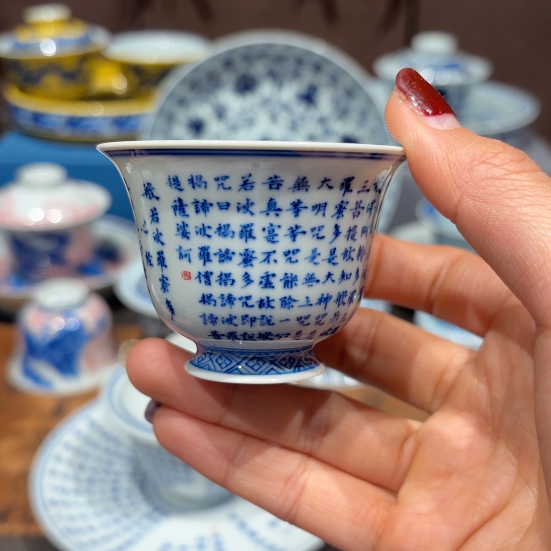 瓷片手工手绘陶瓷茶具