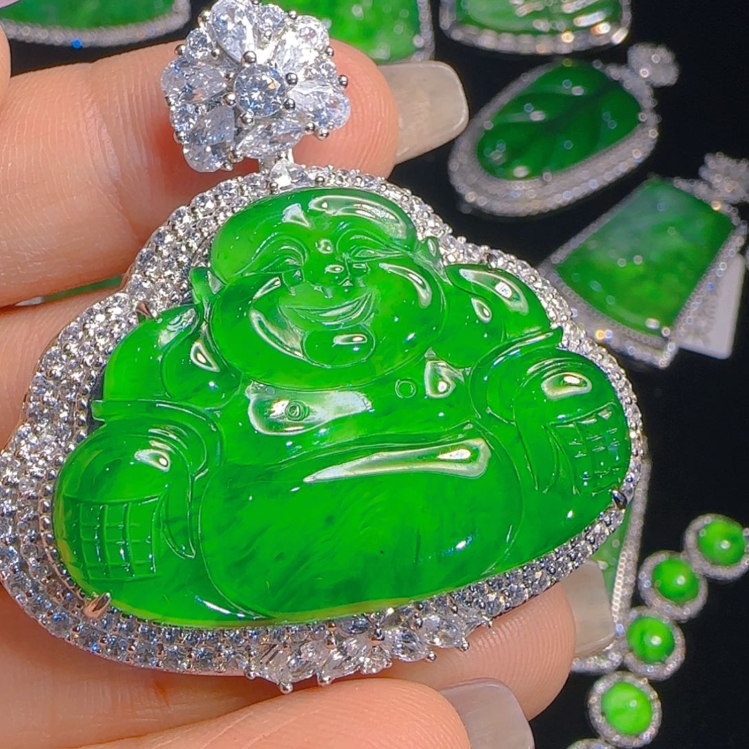 翡翠吊坠(赠链)银S925镶嵌