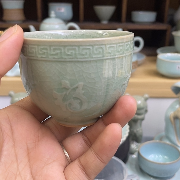 杯子豆绿微瑕谢朝伟