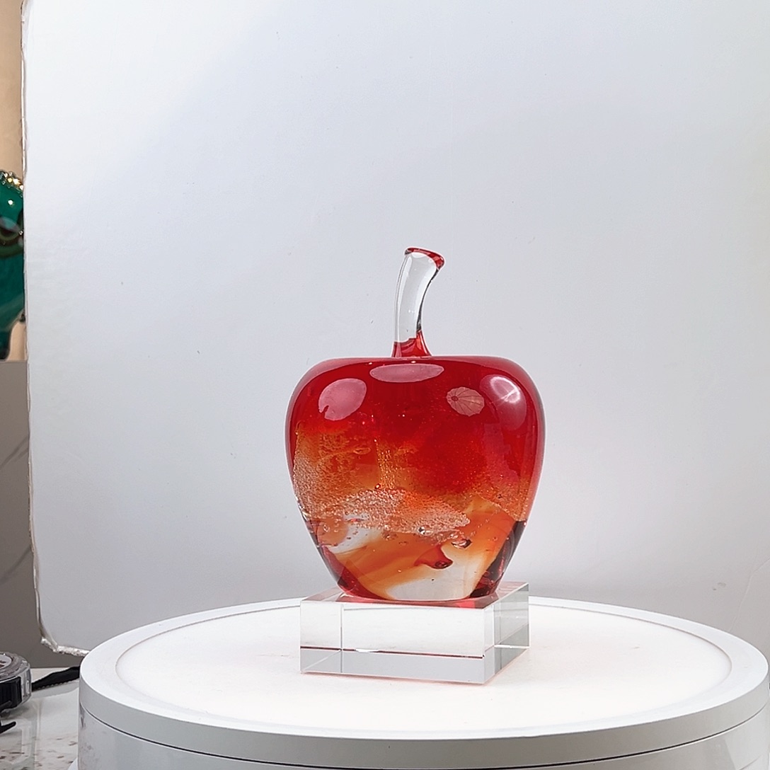 茶盏琉璃水晶苹果