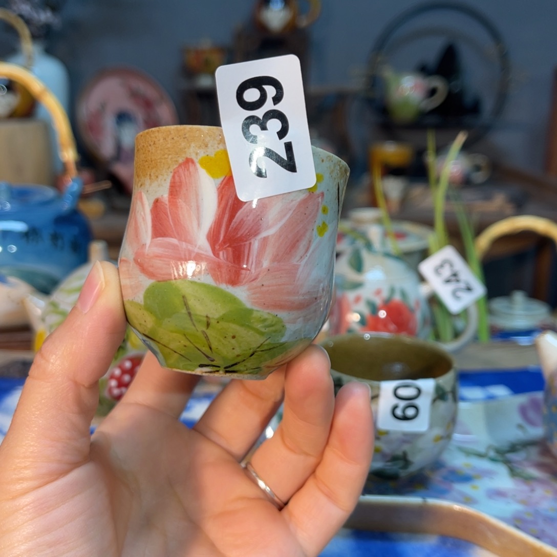 杯素浅陶瓷手工手绘