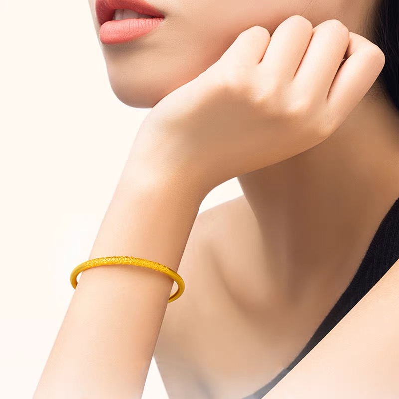 【官方正品】 卷草纹手镯经典时尚百搭款大气好看不褪色不掉色