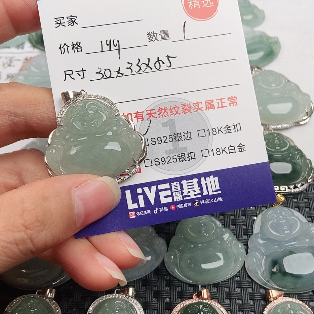 翡翠银S925镶嵌颈饰