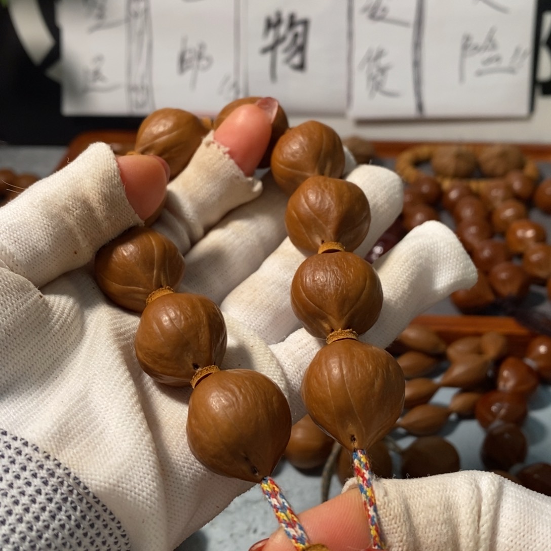 橄榄核手串4202精品老树王铁核10+1颗+鬼脸