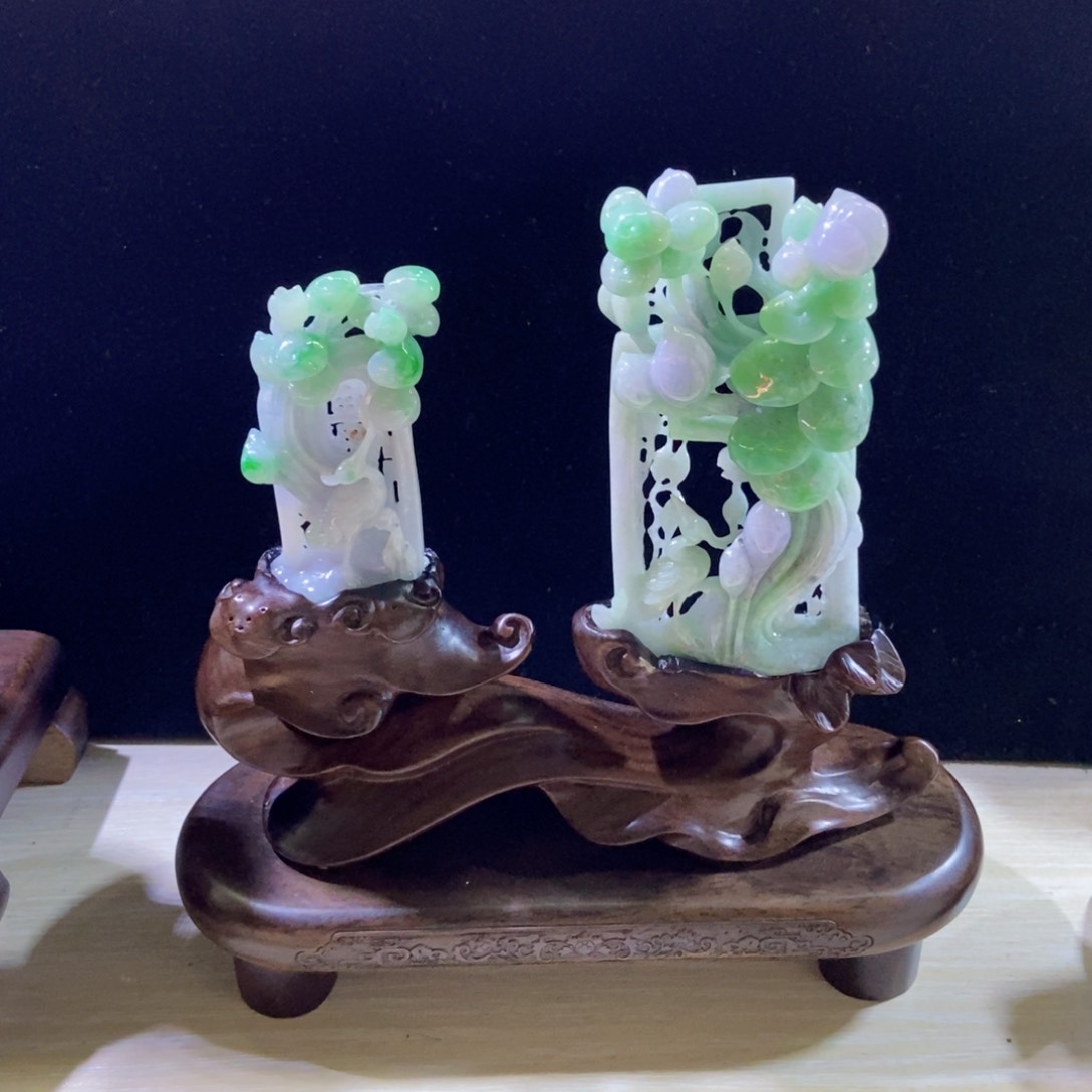 未镶嵌摆件翡翠大*好看的翡翠步步高升