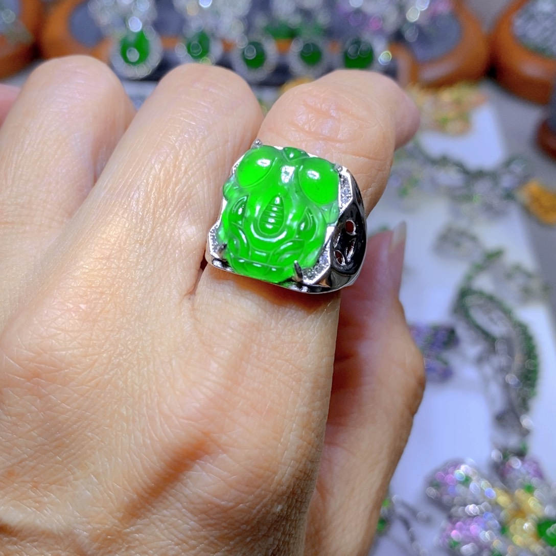 翡翠颈饰银S925镶嵌天然翡翠