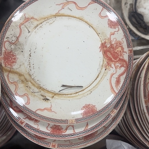 瓷片4个国营厂18厘米