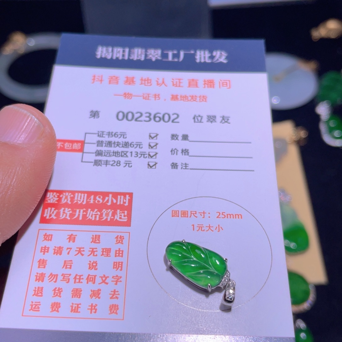 翡翠颈饰18K金镶嵌翡翠