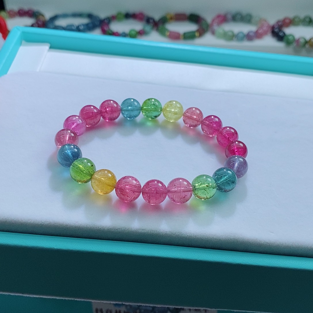 碧玺手链未镶嵌9.4mm左右