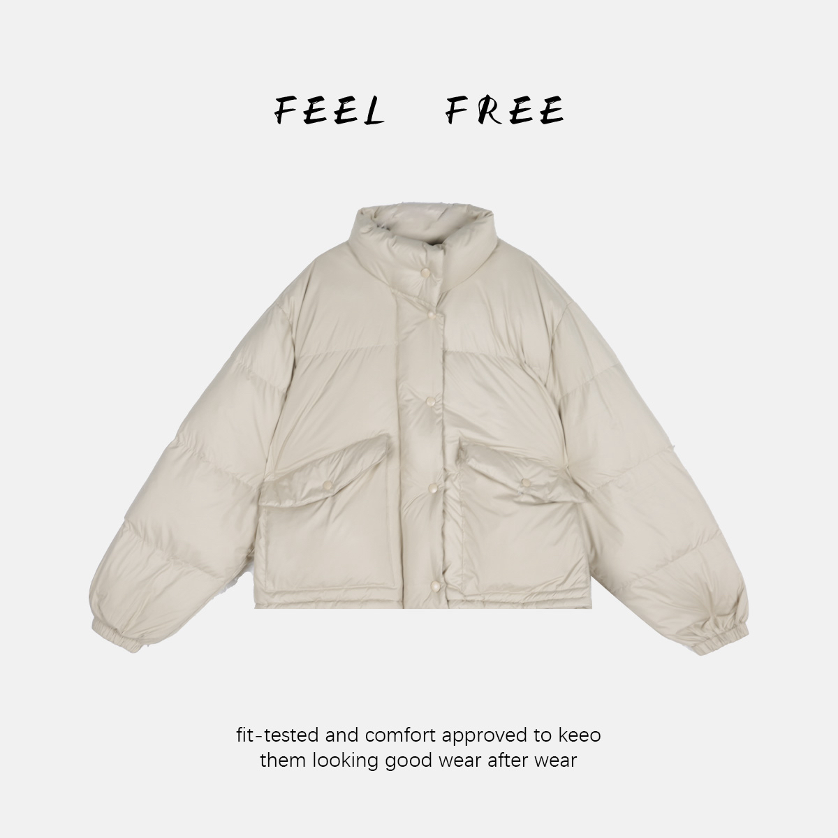 FEEL FREE-【黑桃生巧】立领白鹅绒羽绒服 2025新款NEW