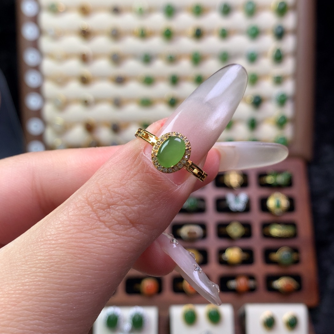 蜜蜡银S925镶嵌戒指