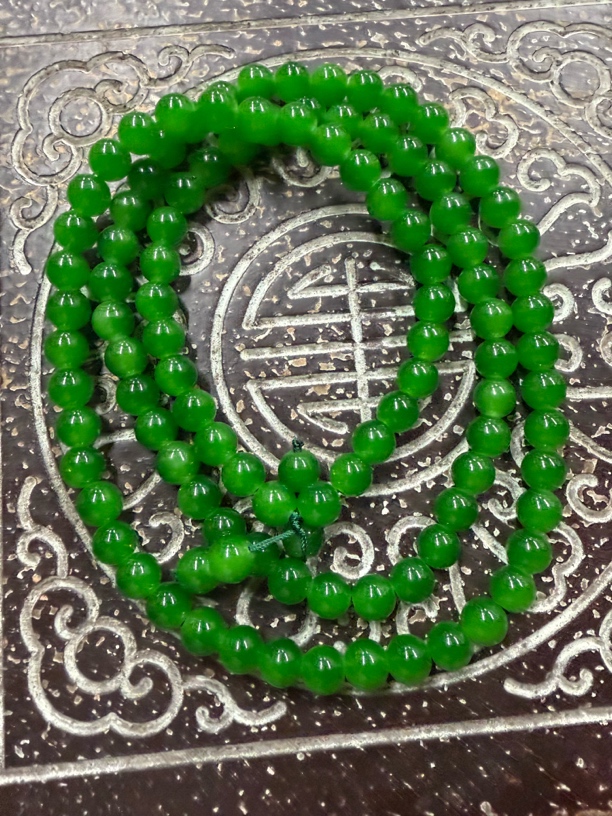 精美绿珠108颗项链