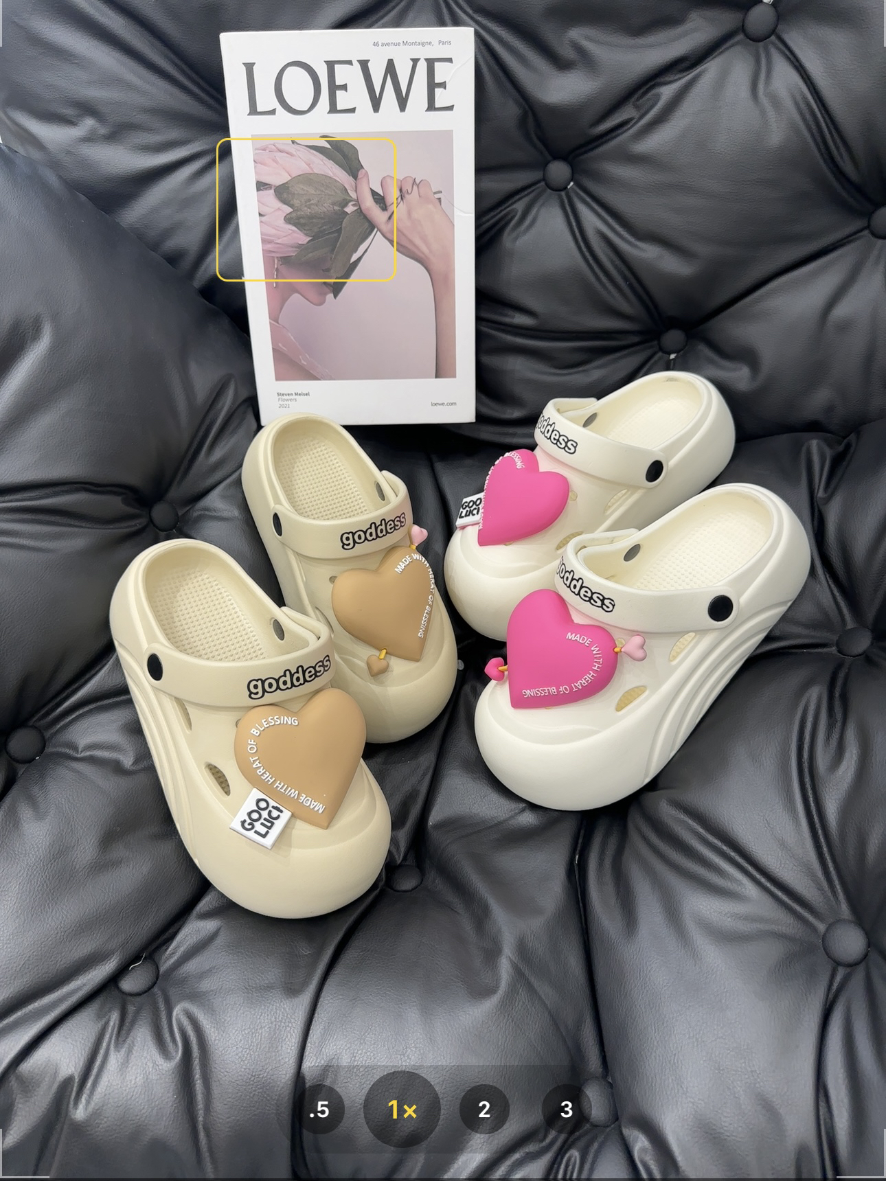 【七安倩】爱心款洞洞拖鞋