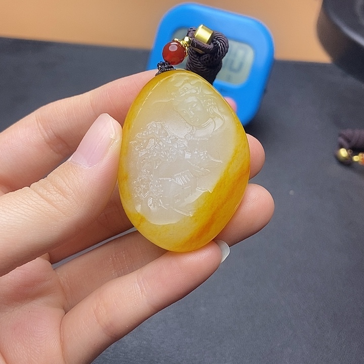 和田玉挂件未镶嵌青*N