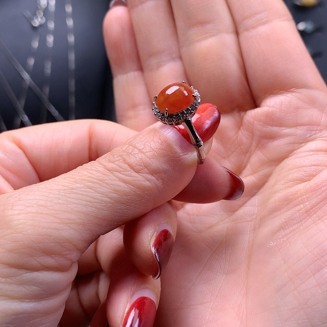 翡翠颈饰银S925镶嵌之*戒指