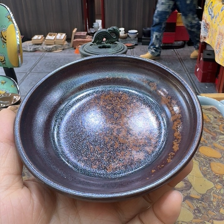 陶烧壶承一个，瓷。。。品茗