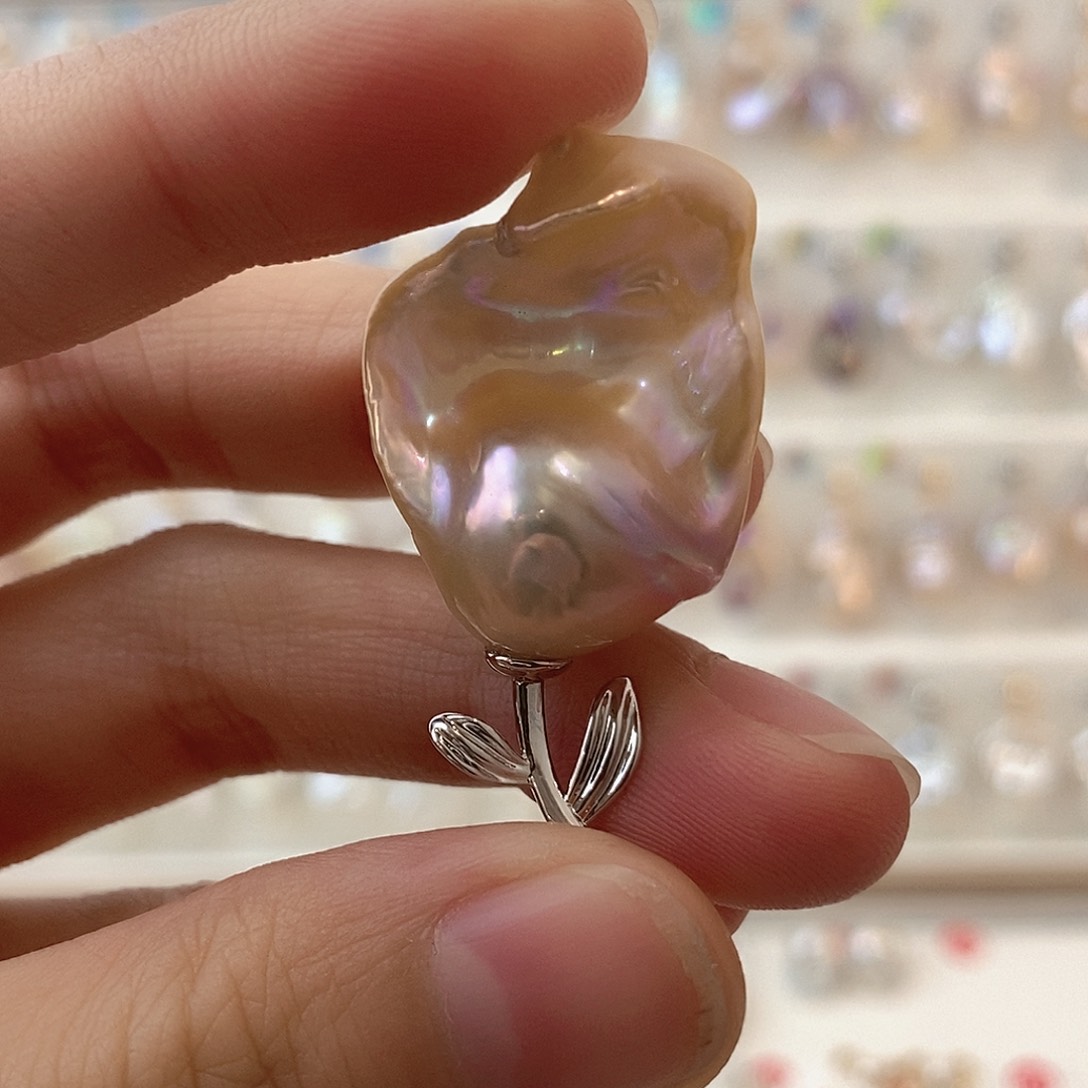 淡水珍珠颈饰银S925镶嵌