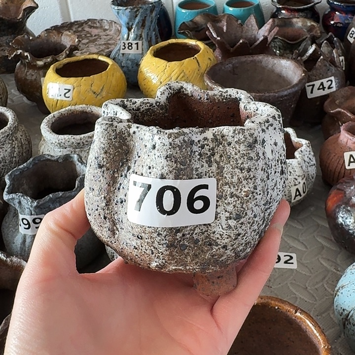 内口5高8粗陶手工