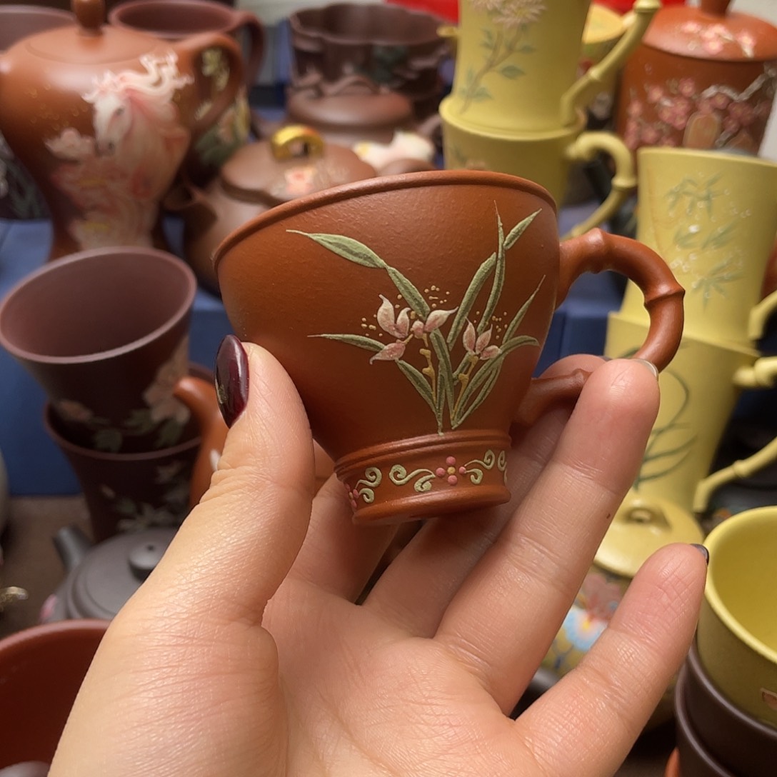 红泥茶杯紫砂主人杯80cc