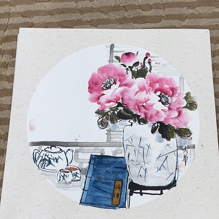 国画花鸟的翅膀是白色和50.50