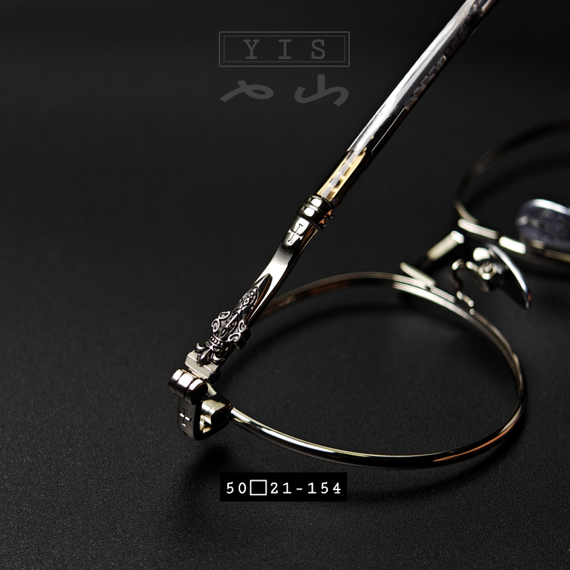 含镜片男女款纯钛圆框全框复古时尚可配变色近视镜片休闲眼镜克罗