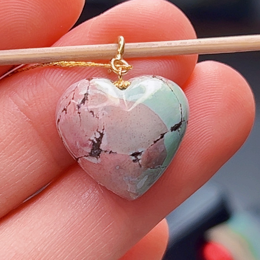 绿松石珠宝奇石18K金镶嵌