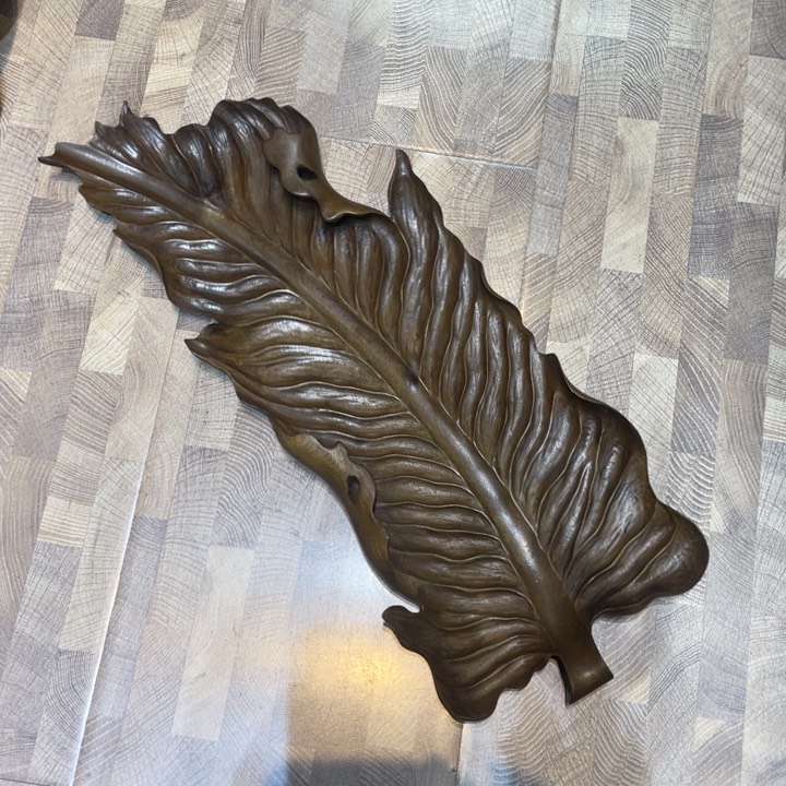 叶子茶盘茶道具摆件