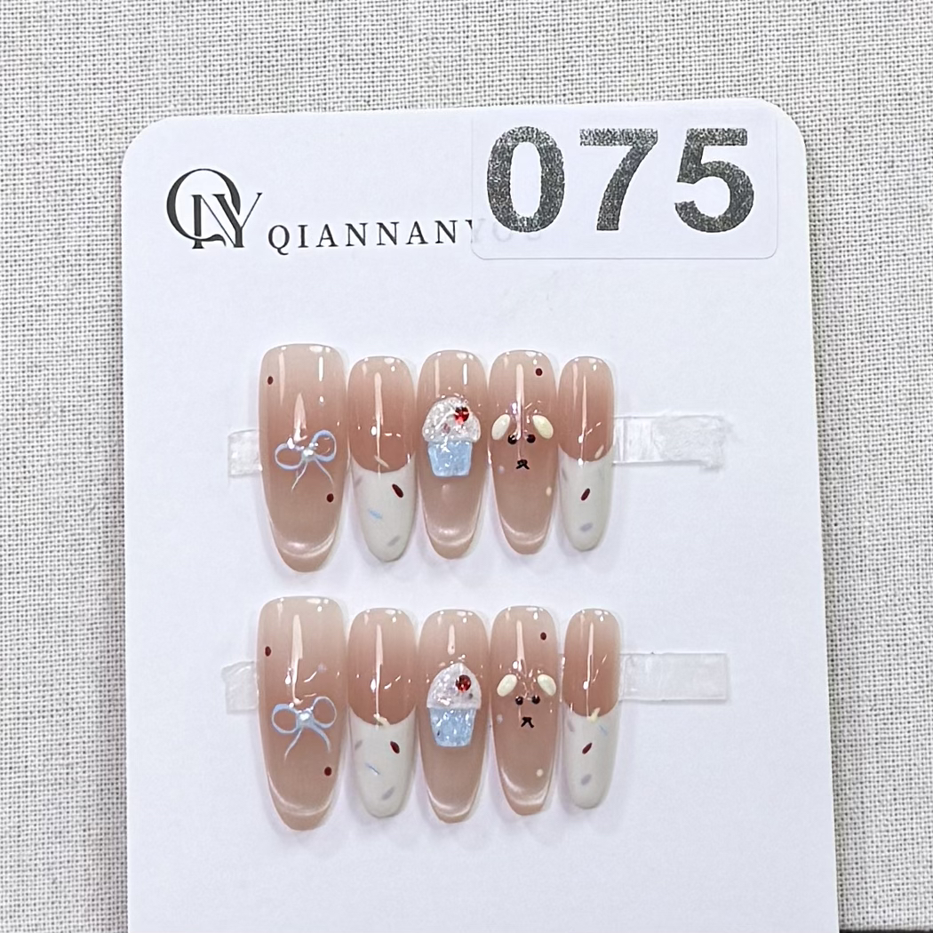 纯手工穿戴甲冰淇淋小狗075no退no换