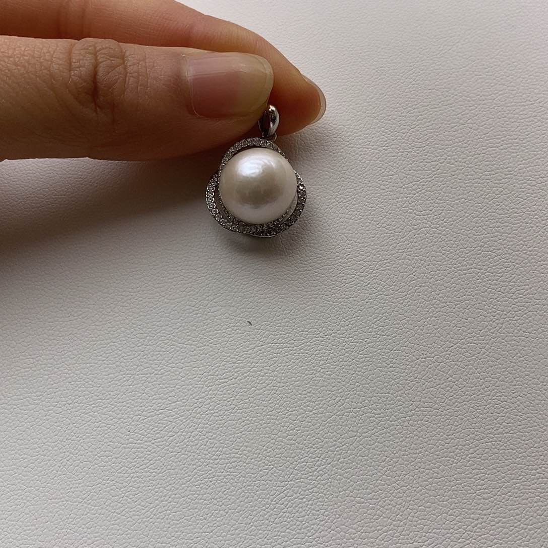 淡水珍珠颈饰银S925镶嵌