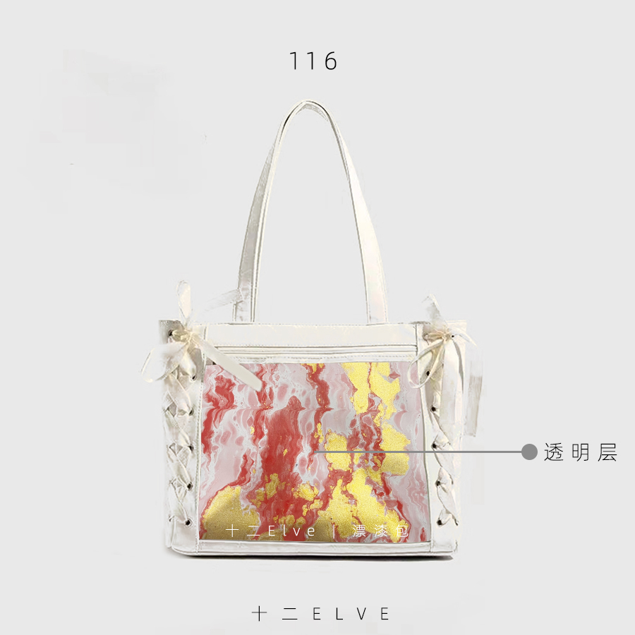 【蝴蝶结托特包】原创大漆手工包皮质非遗漂漆痛包韩版女包时尚潮