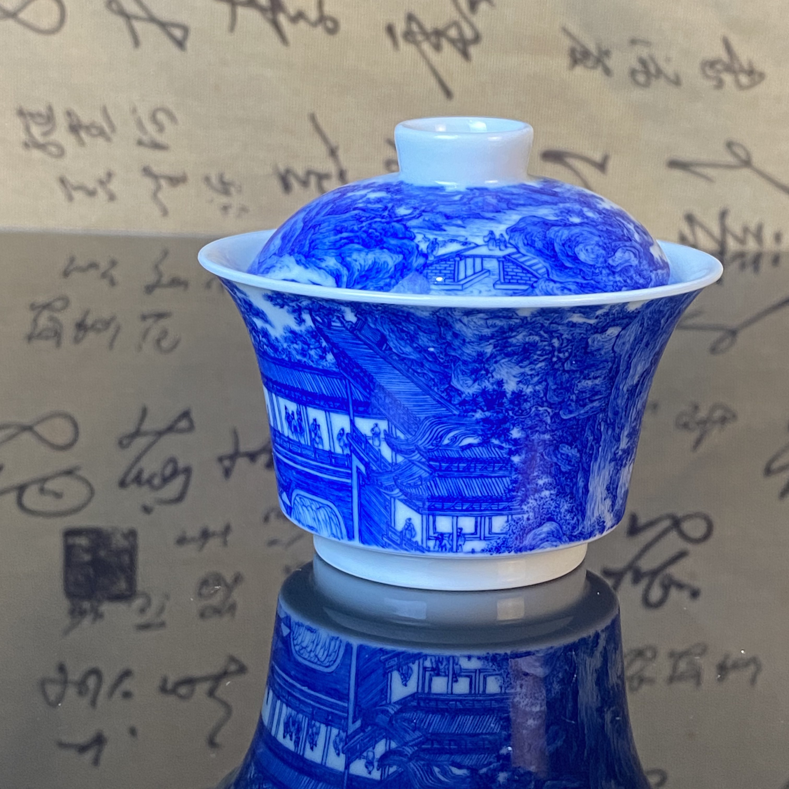 马蹄盖碗中式功夫茶艺泡茶盖碗