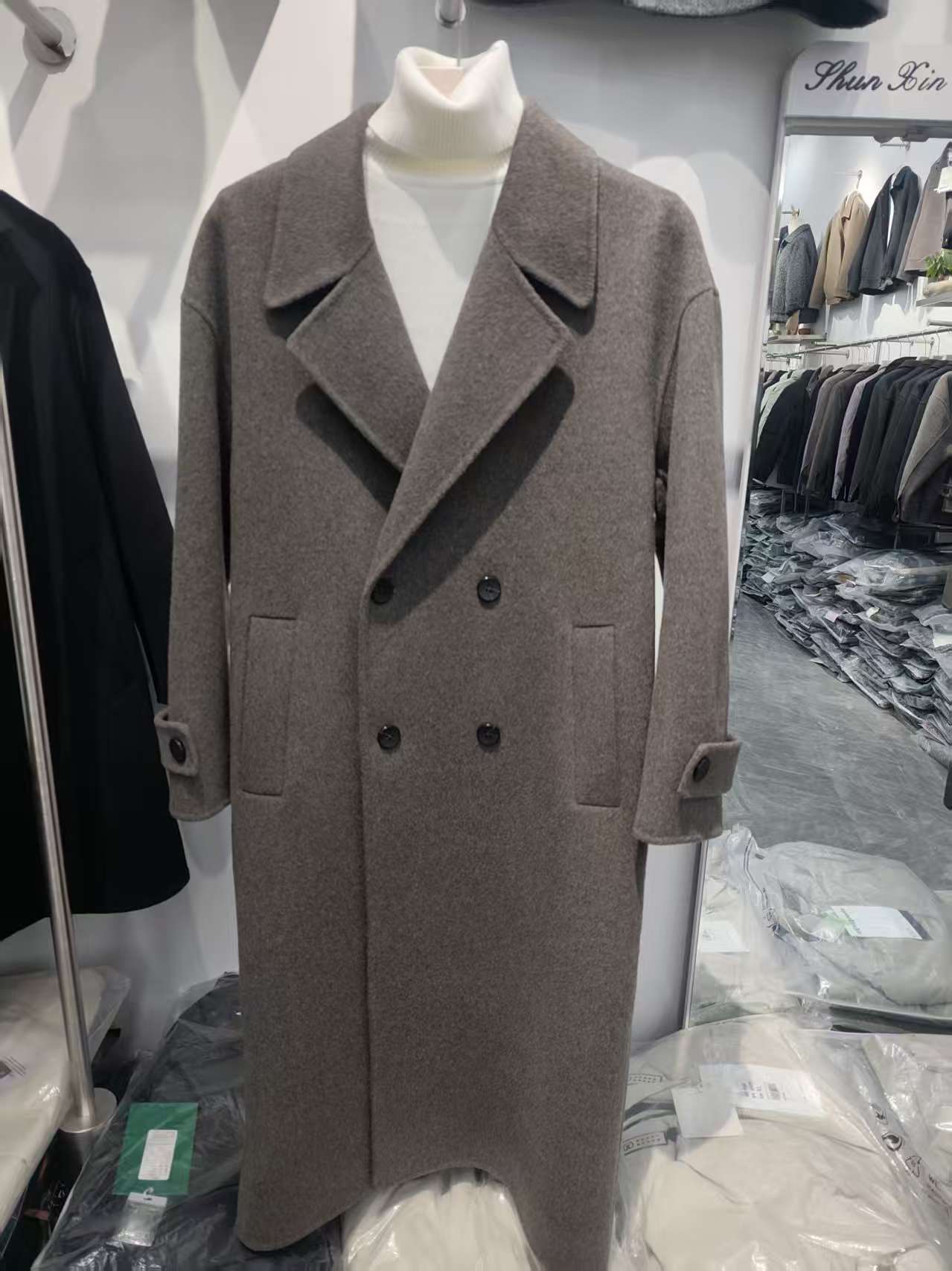 长款毛呢大衣昆山男款双面呢大衣中长款经典